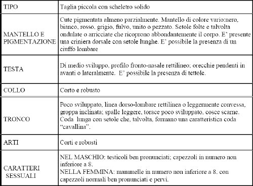 Caratteristiche morfologiche della razza Sarda