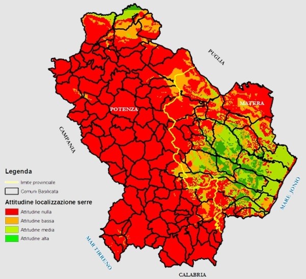 Carta localizzazione aree adatte alla floricoltura