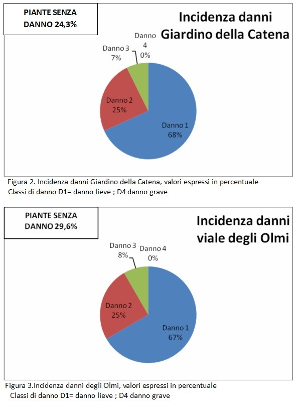 Grafici incidenza dei danni