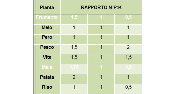 Rapporto di concimazione