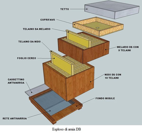 Esploso di Arnia D.B.