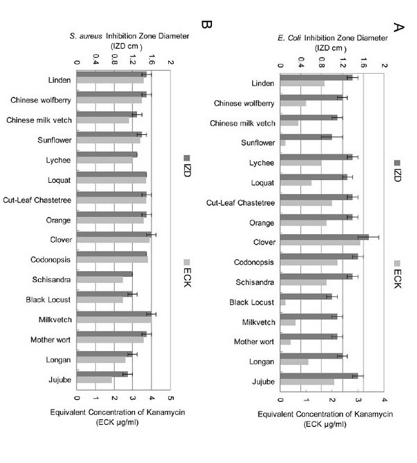 Inibizione su E. Coli e S. Aureus di differenti mieli