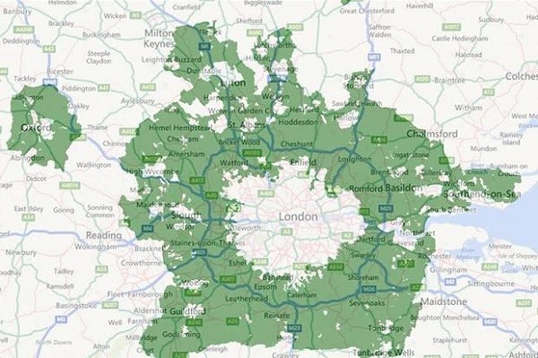 Aree verdi nella città di Londra