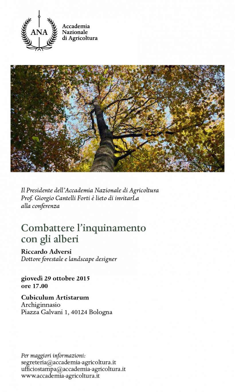 invito convegno inquinamento alberi agricoltura