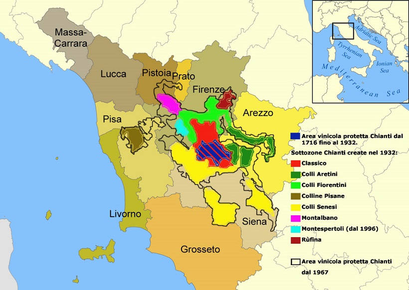 chianti zone sottozone vino territorio