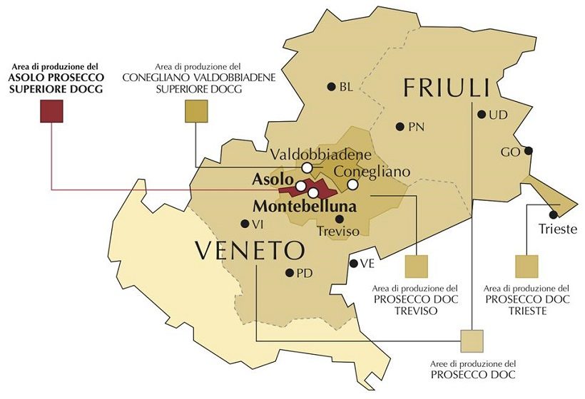 zone produzione prosecco conegliano valdobbiadene docg