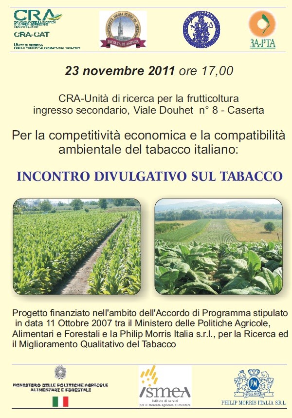 Incontro divulgativo sul Tabacco