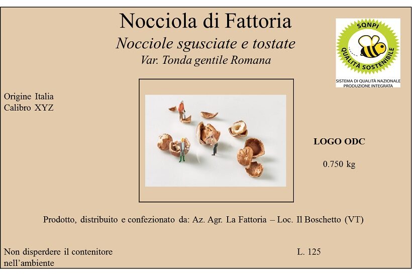 Etichetta nocciole sgusciate