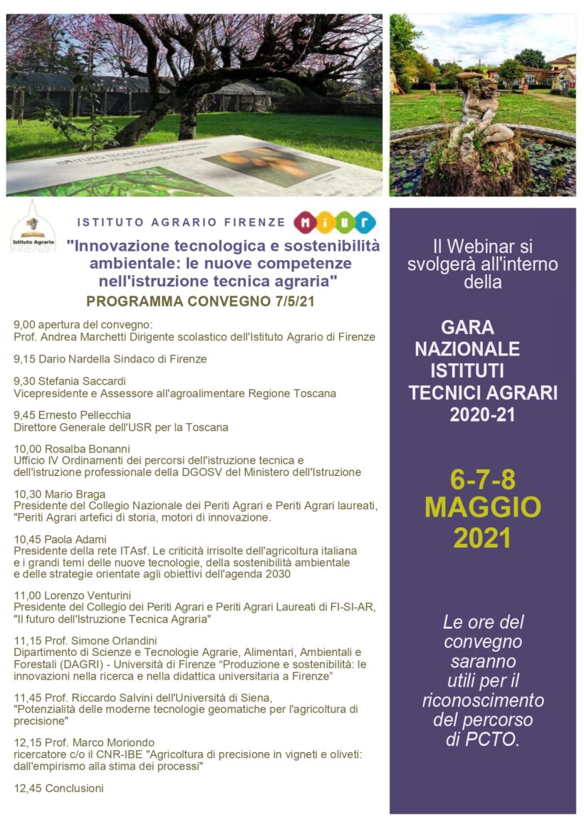 "Innovazione tecnologica e sostenibilità ambientale: le nuove competenze nell'istruzione tecnica agraria"