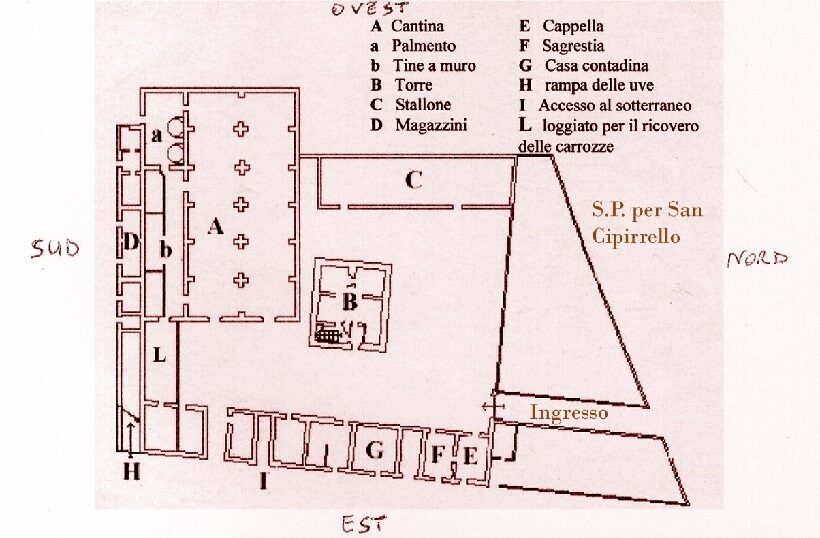 Mappa della cantina