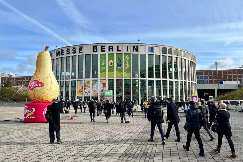 L’ingresso della fiera di Berlino